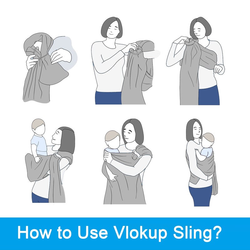 Vlokup Baby Water Ring Sling Carrier | Lightweight Breathable Mesh Baby Wrap for Infant, Newborn, Kids and Toddlers | Perfect for Summer, Swimming, Pool, Beach | Great for Dad Too Pure Black - Image 5