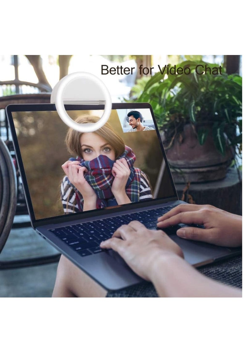 184 Selfie Ring Light with 36 LED Bulbs, Flash Lamp Clip Ring Lights Fill-in Lighting Portable for Phone/Tablet/iPad/Laptop Camera