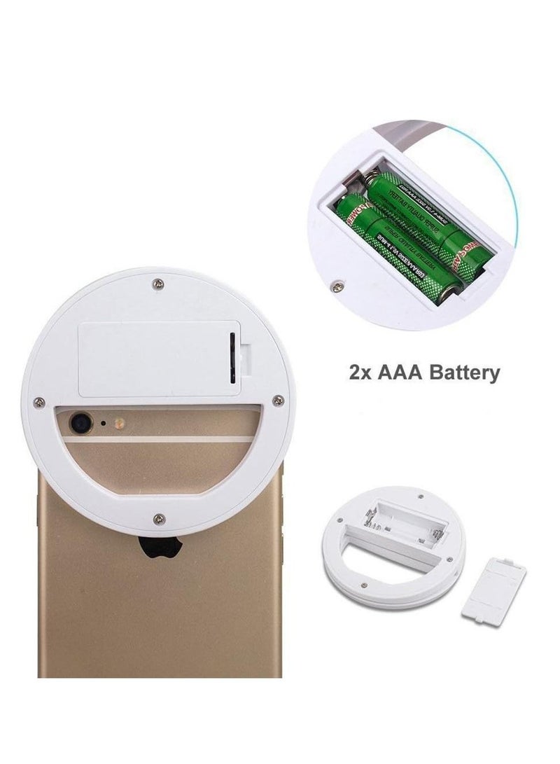 184 Selfie Ring Light with 36 LED Bulbs, Flash Lamp Clip Ring Lights Fill-in Lighting Portable for Phone/Tablet/iPad/Laptop Camera