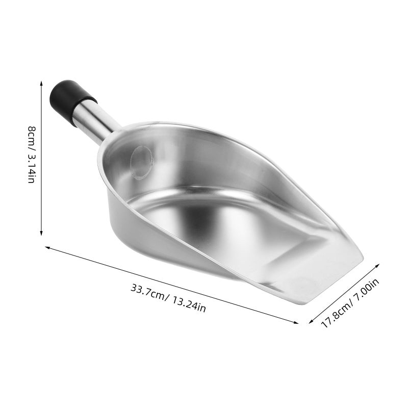 Stainless Steel Narrow Mouth Handheld Dustpan Compact Desktop Trash Shovel for Home Kitchen Cleaning - Image 3