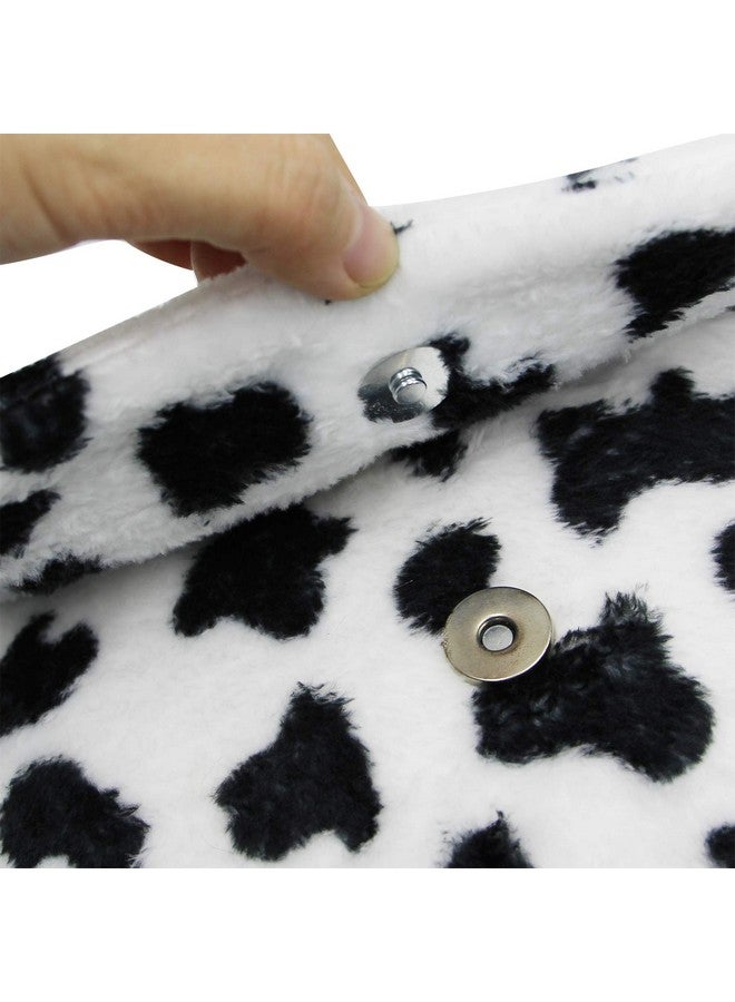 Bolley Joss حقيبة كتف نسائية من الفرو الصناعي حقيبة فخمة من الفرو بطبعة النمر والبقرة محفظة كلاتش مع حزام سلسلة للفتيات والسيدات مقاس واحد - Image 5