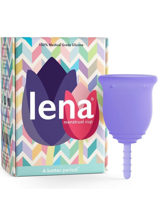 Lena Menstrual Cups, Reusable Period Cup, Tampons,Period Underwear And Menstrual Pads Alternative, Feminine Care, Fsa Eligible, Silicone Menstrual Cup, Made In Usa, Small, Purple  - Image 1