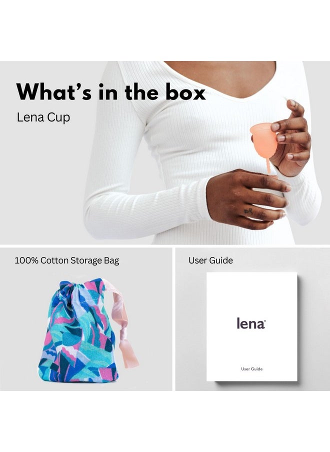 Lena Menstrual Cups, Reusable Period Cup, Tampons,Period Underwear And Menstrual Pads Alternative, Feminine Care, Fsa Eligible, Silicone Menstrual Cup, Made In Usa, Small, Purple  - Image 2