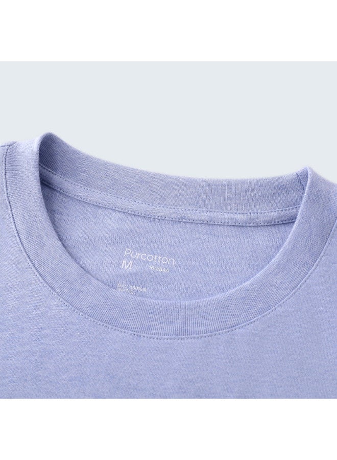 purcotton Summer Women'S Short-Sleeve Cotton T-Shirt: Stay Cool And Comfortable All Season, Versatile And Practical - Image 5