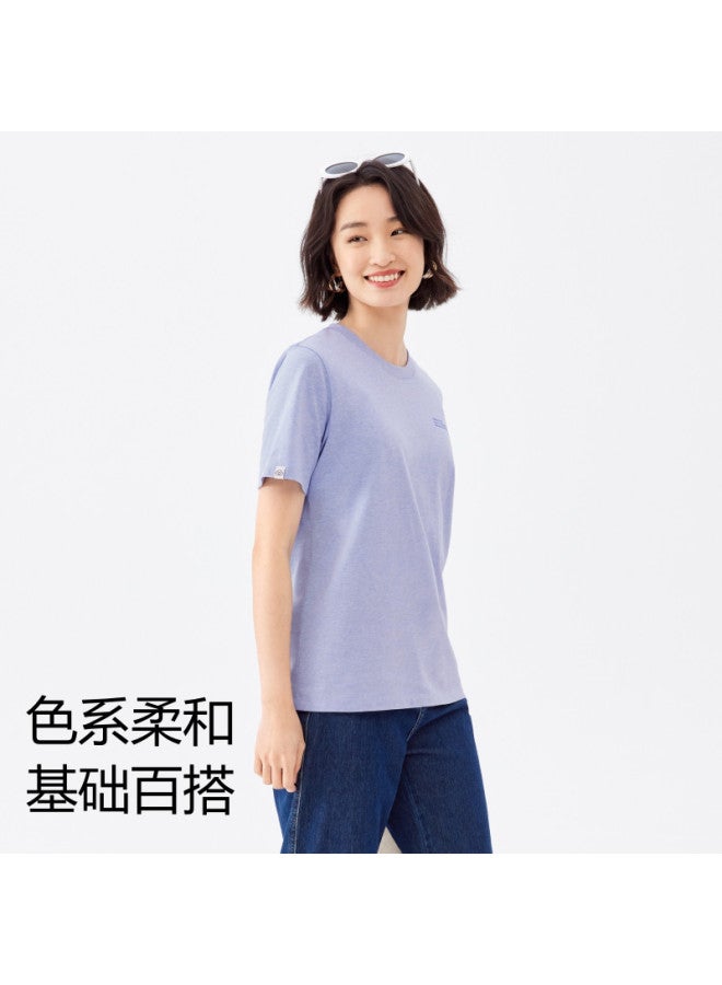 purcotton Summer Women'S Short-Sleeve Cotton T-Shirt: Stay Cool And Comfortable All Season, Versatile And Practical - Image 3