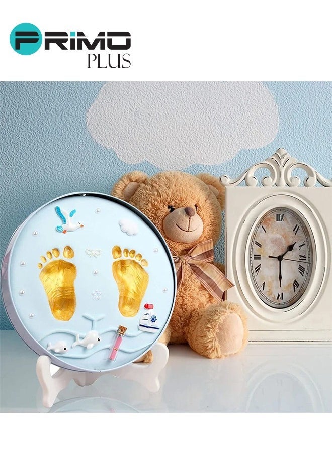 PRIMO PLUS High Quality Mud Cartoon Design Newborn Footprint Kit With Easy No-bake Drying for Kids  - Image 4