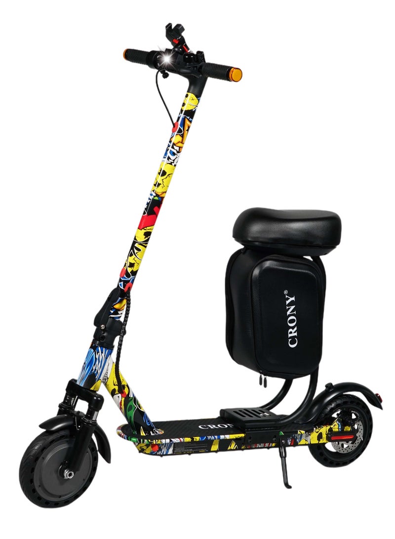 كروني سكوتر كهربائي للأطفال M365، 500 واط، بطارية 36 فولت 7.8 أمبير/ساعة، سرعة آمنة من 25 إلى 35 كم/ساعة، مدى قيادة طويل من 15 إلى 20 كم، سكوتر كهربائي خفيف الوزن قابل للطي للأولاد والبنات، مقود قابل للتعديل، مصابيح LED، هيكل قوي، حمولة 120 كجم، تسارع سلس مناسب للمبتدئين، نظام فرامل ثابت، تصميم ممتص للصدمات، سكوتر كهربائي محمول صغير الحجم للمراهقين والأطفال، مقعد M365 مع نظام تعليق للرقص في الشارع. - Image 1