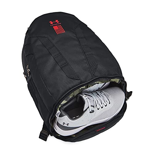 Under Armour Unisex-Adult Hustle 5.0 Backpack , (017) Black / Black / Red , One Size Fits All - Image 4