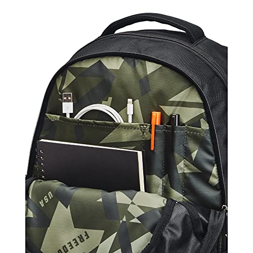 Under Armour Unisex-Adult Hustle 5.0 Backpack , (017) Black / Black / Red , One Size Fits All - Image 5