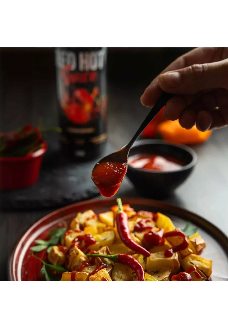 HSN LOW CALORIE SPICY 'RED HOT' SAUCE - 350g - Image 3
