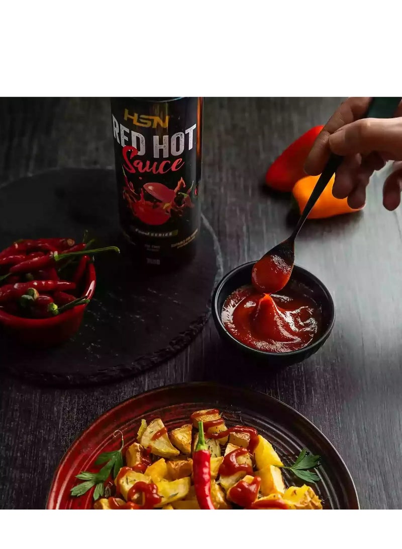 HSN LOW CALORIE SPICY 'RED HOT' SAUCE - 350g - Image 5