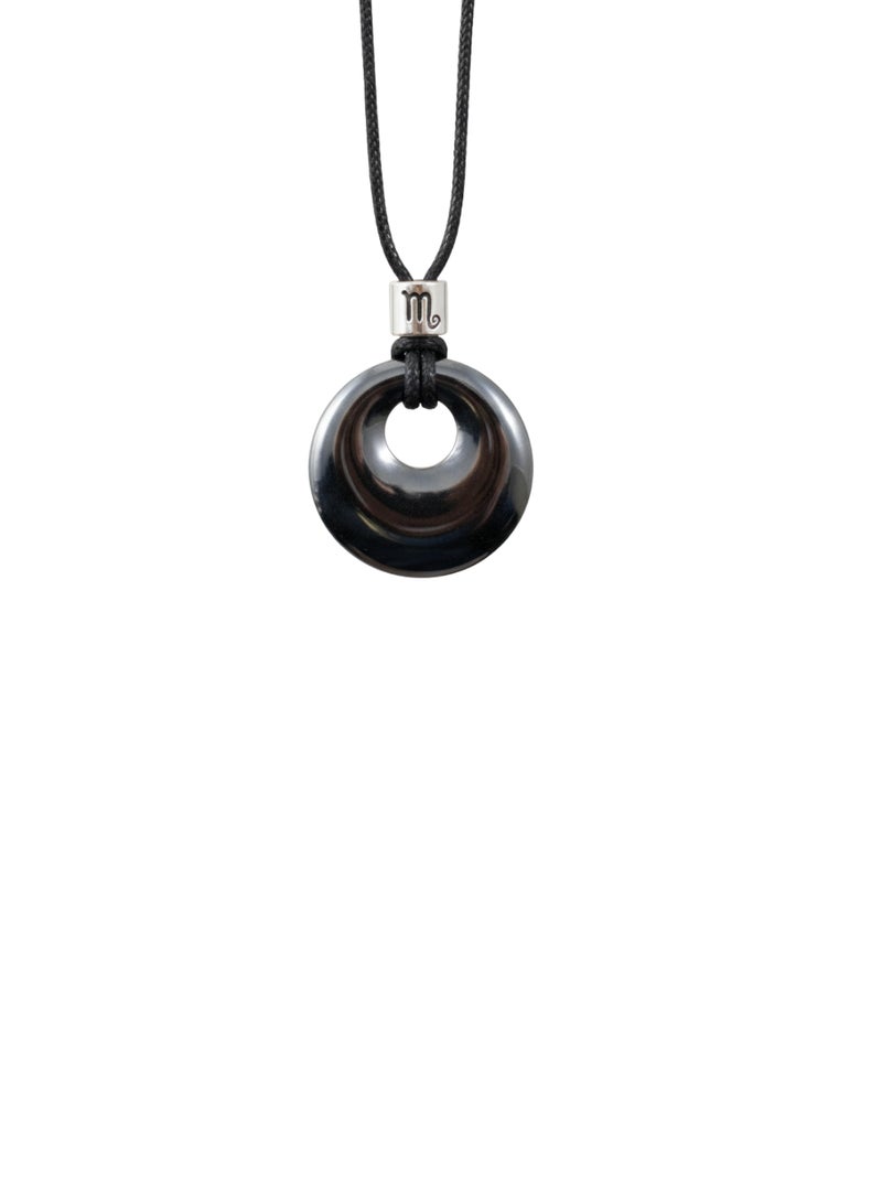 British Fossils Zodiac Pendant Scorpio - Hematite - Image 1