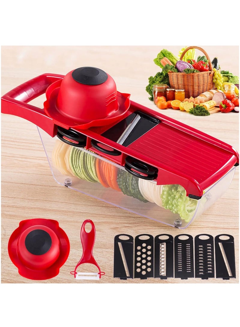 DubaiGallery 9-in-1 Mandoline Slicer With Interchangeable Blades & Peeler - Image 2