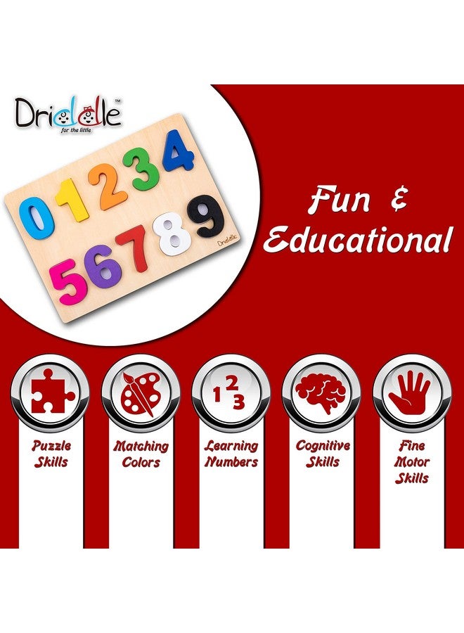Driddle Magnetic Wooden Educational Number Puzzle - Learn Numbers & Color Recognition Toy - Toddler Preschool Game - Kids Montessori Education - Image 4