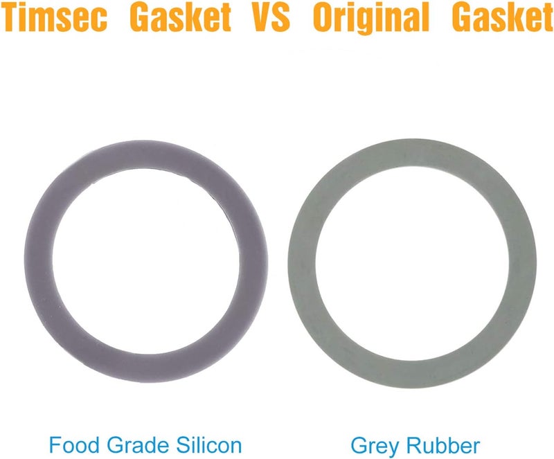 Timsec Replacement Blender Square Jar Lid 4903 and 4Packs Blender Gaskets Sealing O-Rings, 4" diameter Blender Cover with Removable Filler Cap Compatible with Oster and Osterizer Blenders 5 Cup Jar - Image 4