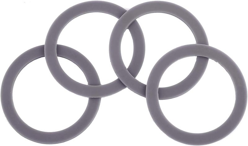 Timsec Replacement Blender Square Jar Lid 4903 and 4Packs Blender Gaskets Sealing O-Rings, 4" diameter Blender Cover with Removable Filler Cap Compatible with Oster and Osterizer Blenders 5 Cup Jar - Image 3