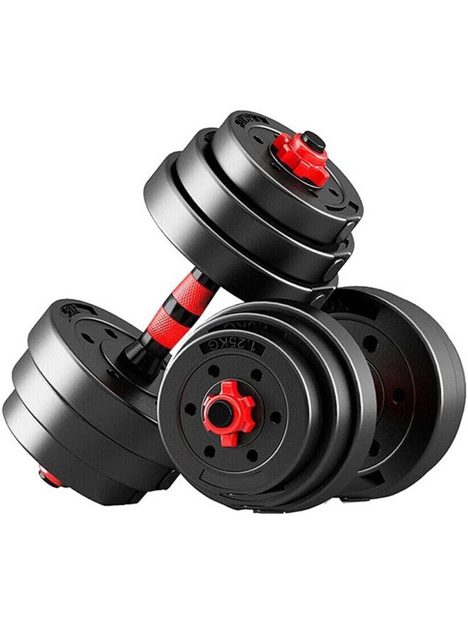 Dumbbell set with adjustable weights 15 kg - with jump rope