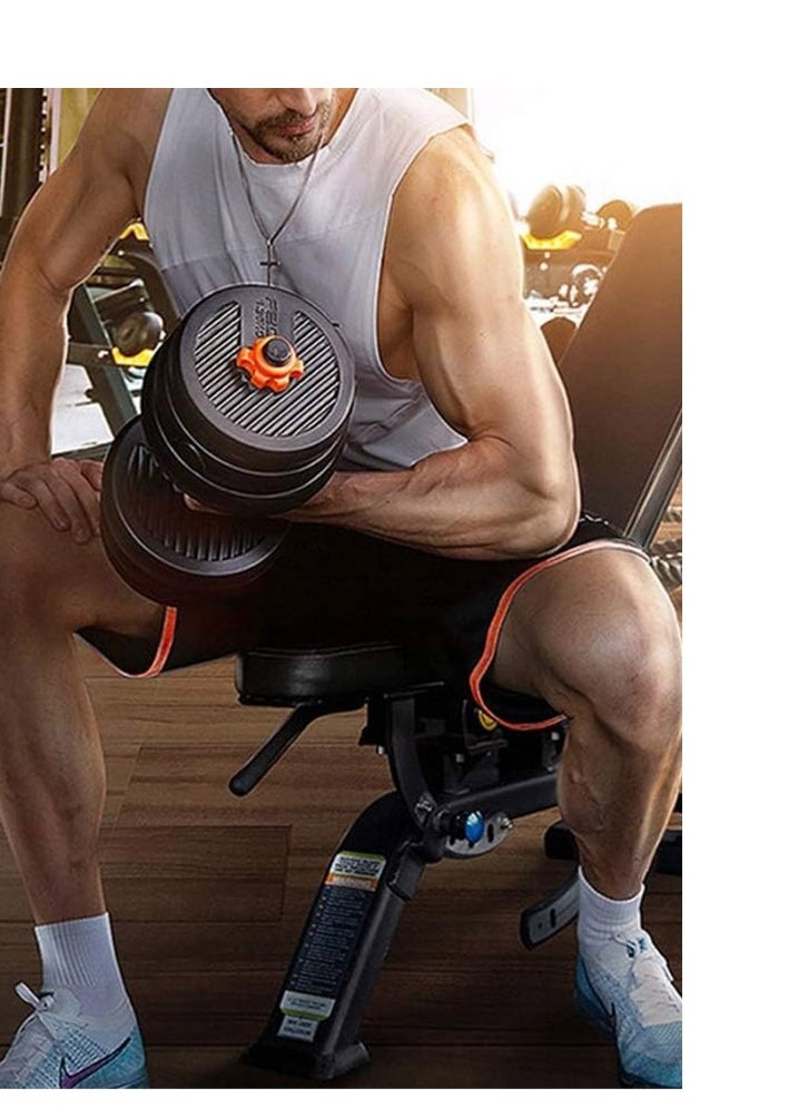Dumbbell set with adjustable weights 15 kg - with jump rope