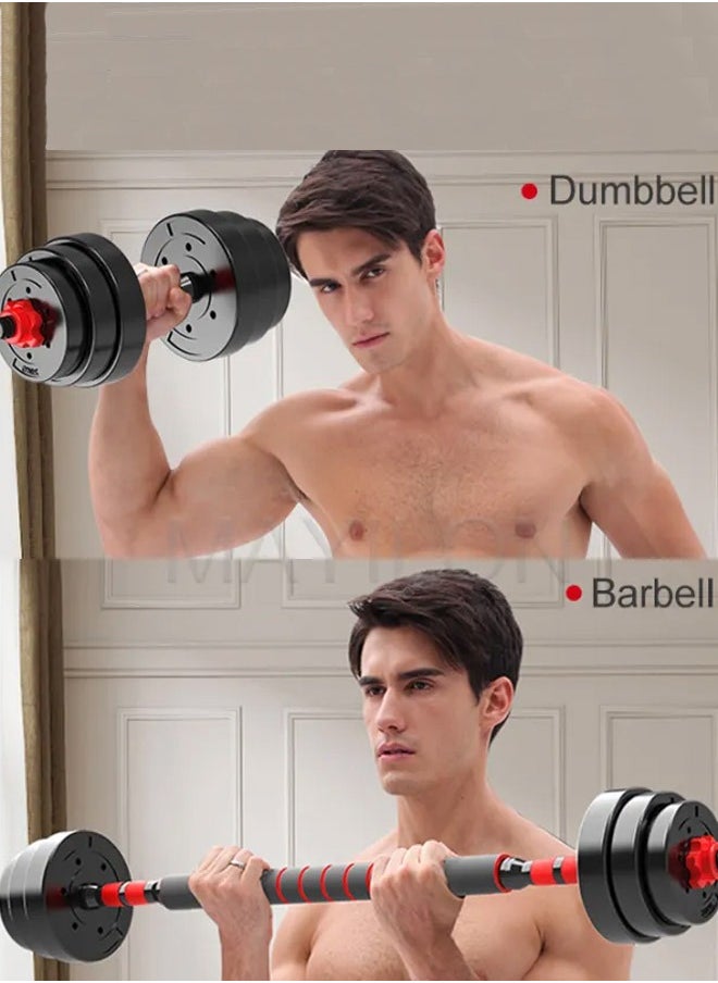 Dumbbell set with adjustable weights 15 kg - with jump rope