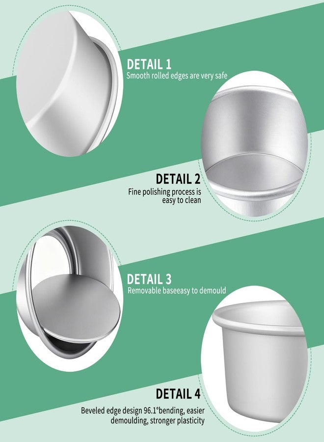 Piszvbej 3 Pack 4.5 Inch Small Cake Pan, Aluminum Bento Cake Pan, Small Round Baking Pans for Mini Cakes, Non-Stick, Easy Releasing and Cleaning, Ideal for Miniature, Bento, Layered Cakes and Cupcakes - Image 3