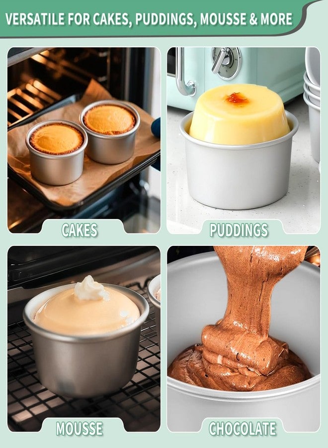 Piszvbej 3 Pack 4.5 Inch Small Cake Pan, Aluminum Bento Cake Pan, Small Round Baking Pans for Mini Cakes, Non-Stick, Easy Releasing and Cleaning, Ideal for Miniature, Bento, Layered Cakes and Cupcakes - Image 5