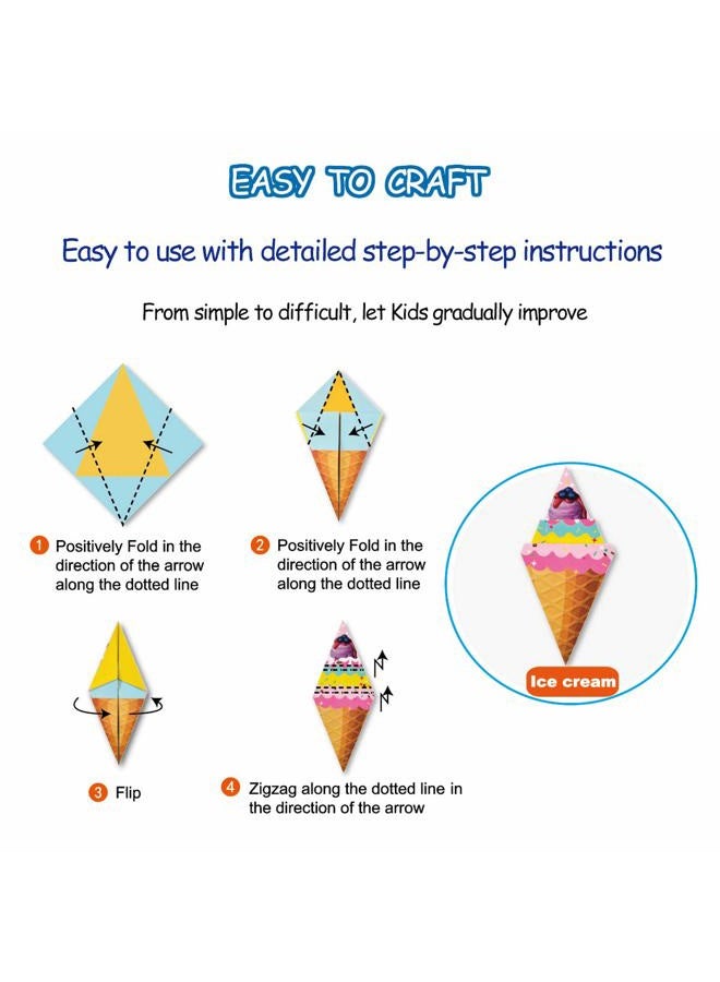hapray Origami Kit for Kids Ages 5-8 8-12, with Guiding Book, 152 Paper with 72 Patterns, DIY Art and Craft Projects, Beginners Children's Day Gift Boy Girl - Image 5