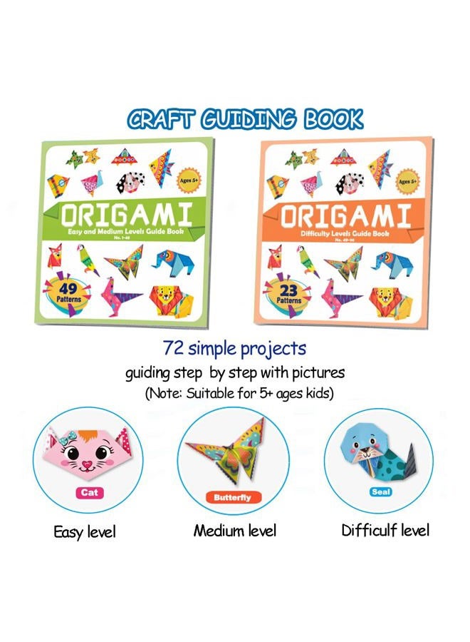 hapray Origami Kit for Kids Ages 5-8 8-12, with Guiding Book, 152 Paper with 72 Patterns, DIY Art and Craft Projects, Beginners Children's Day Gift Boy Girl - Image 4
