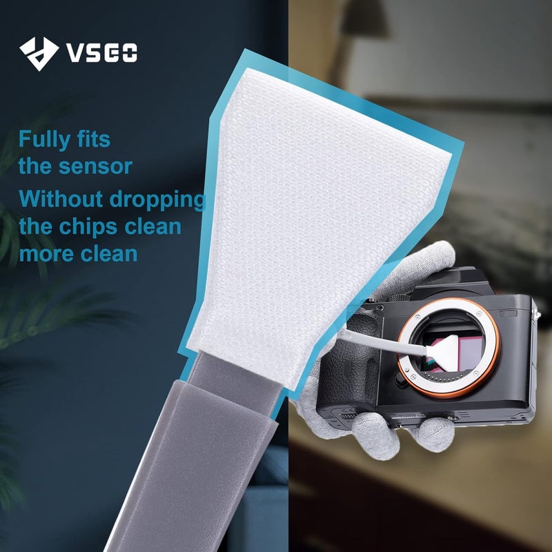VSGO VS-S02-E APS-C Digital Camera Sensor Cleaning Kit Clean Swab × 10 with Sensor Cleaner Solution for Nikon Canon DSLR Cleaning - Image 4