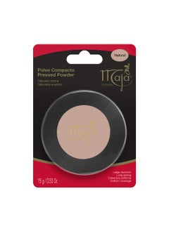 Natural Maja Pressed Powder| Delicately Scented Pressed Powder, Mirror and Tassel Compartment for Flawless Skin; 0.53 Ounces