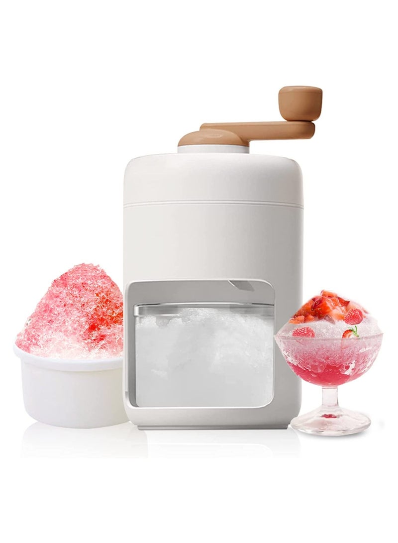 Manual Ice Crusher Slush Machine, Ice Shaver Cocktails, Portable Slushie Machines and Snow Cone Machine with Free Ice Cube Tray, BPA Free for Home Kitchen Resturant Use  - Image 1