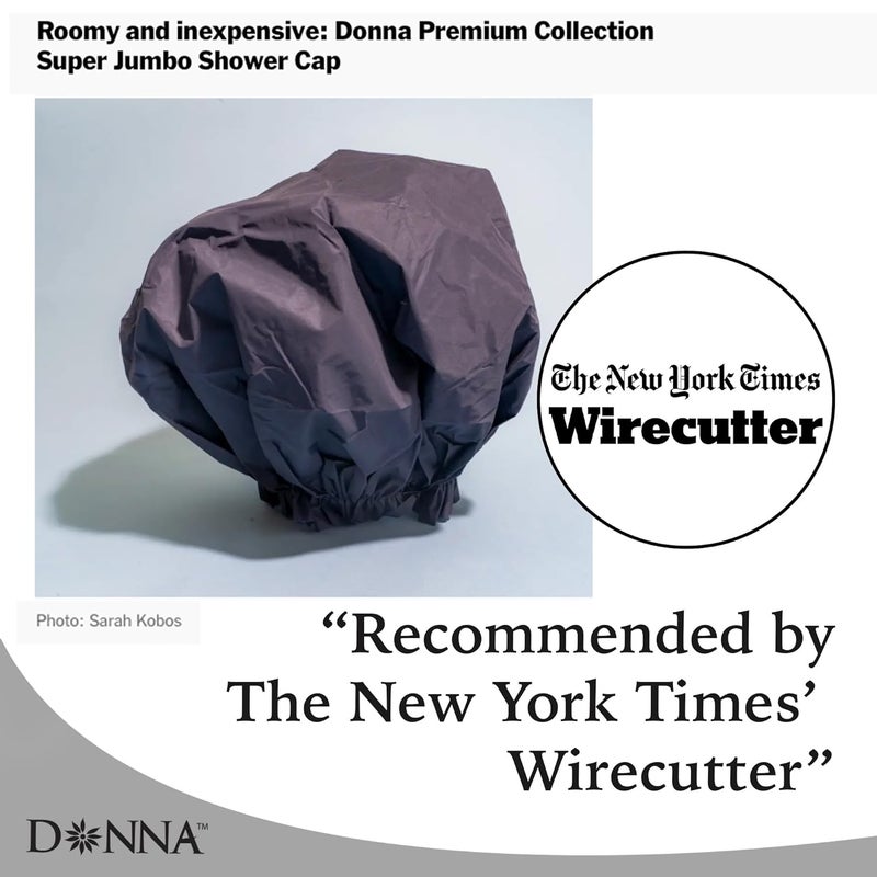 Donna Super Jumbo Shower Cap – Comfortable Elastic Band, 100% Waterproof Hair Cap for Long Hair, Braids & Thick Styles, Reusable Big Shower Cap for Women, Keeps Hair Dry & Protected, PURPLE - Image 5