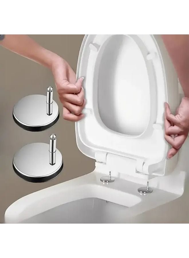 2pcs Adjustable Toilet Seat Quick Release Connecting Seat With Lid And Screws - Image 3