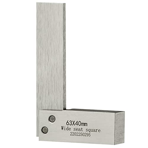 Boomgood Machinist Square Set Engineer Precision Mini Wide Base 90 Degree Right Angle Ruler Hardened Steel 4 Pieces, Silver (BG-0326) - Image 3