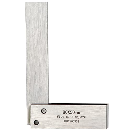 Boomgood Machinist Square Set Engineer Precision Mini Wide Base 90 Degree Right Angle Ruler Hardened Steel 4 Pieces, Silver (BG-0326) - Image 4