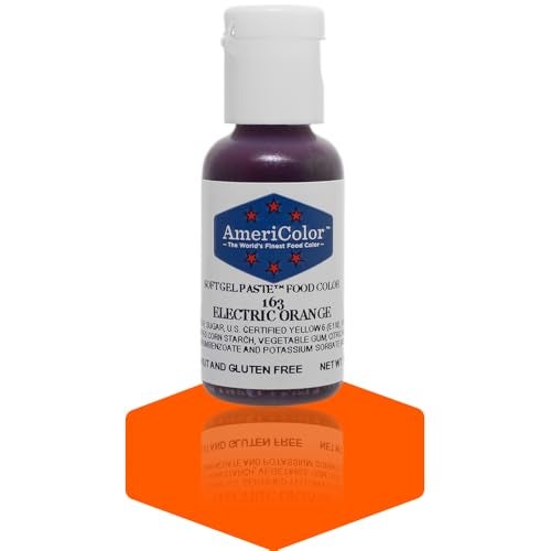 Americolor Soft Gel Paste Food Color 075 Ounce Electric Orange - Image 1