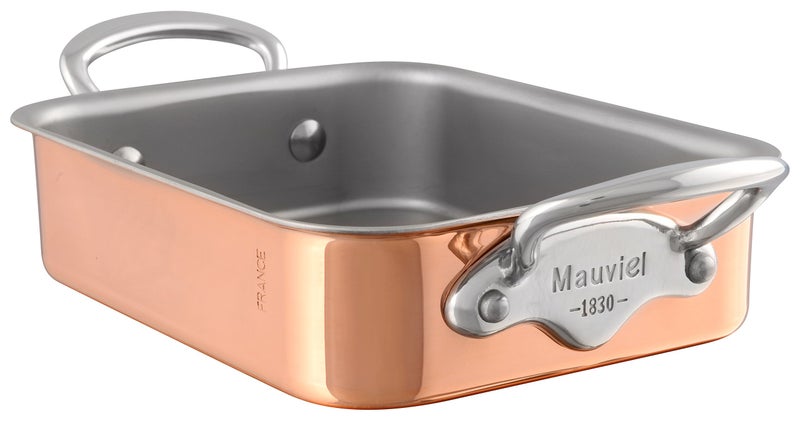 Mauviel Mauviel MMinis 1 mm Copper and Stainless Steel Roasting Pan With Cast Stainless Steel Handles 71 x 55In Made in France