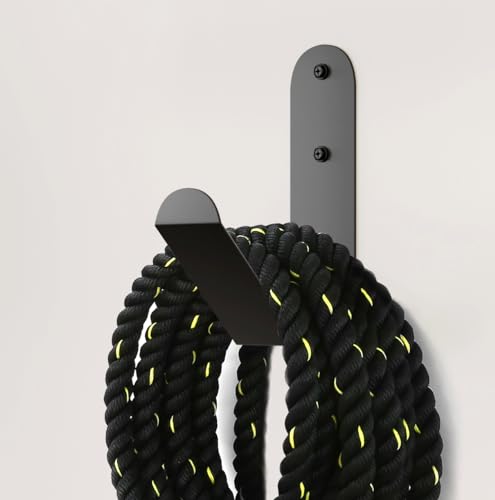Tamisom Iron Battle Rope Storage Rack, Wall Mount, Black, 1 Count, Minimalist Style, Solid Pattern, 2.9" x7.5" x11.4", 10kg Max Weight, Home, Garage, Commercial Gym - Image 4