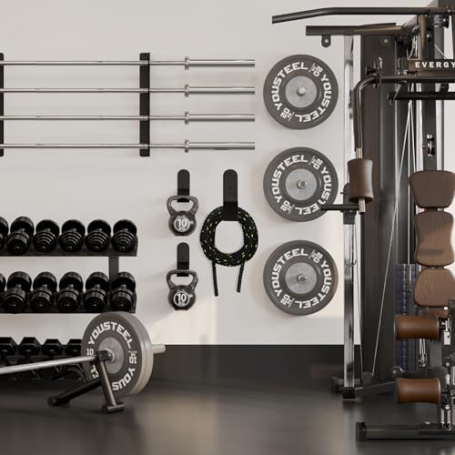 Tamisom Iron Battle Rope Storage Rack, Wall Mount, Black, 1 Count, Minimalist Style, Solid Pattern, 2.9" x7.5" x11.4", 10kg Max Weight, Home, Garage, Commercial Gym - Image 5