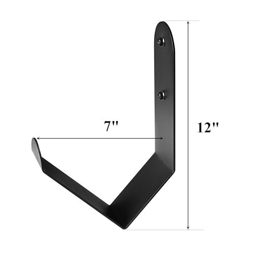 Tamisom Iron Battle Rope Storage Rack, Wall Mount, Black, 1 Count, Minimalist Style, Solid Pattern, 2.9" x7.5" x11.4", 10kg Max Weight, Home, Garage, Commercial Gym - Image 2