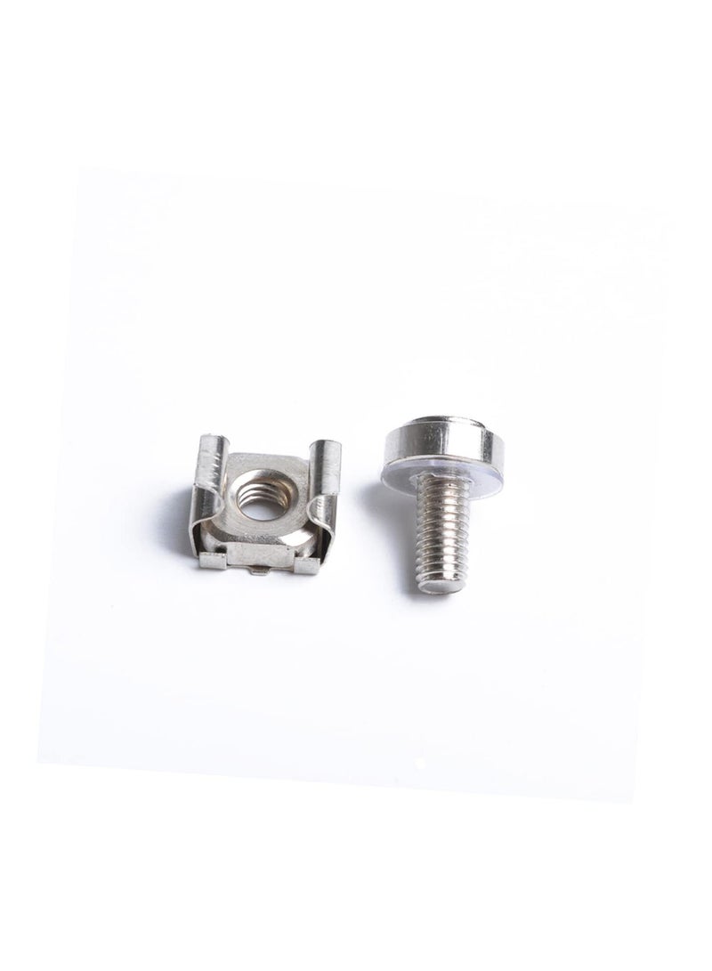 GGOOT 10pcs shelves nuts and screws cabinet screws carbon steel cabinet nuts equipment nuts and screws nylon washers t-nuts Cage Nuts and Mounting Screw m5 server frame Silver 1.6X1.1cm - Image 3