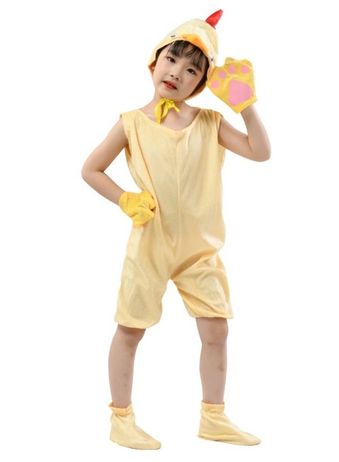 NIBEMINENT Children's performance costumes, stage animal performance costumes, summer short-sleeved animal clothing and dress-up - Image 1