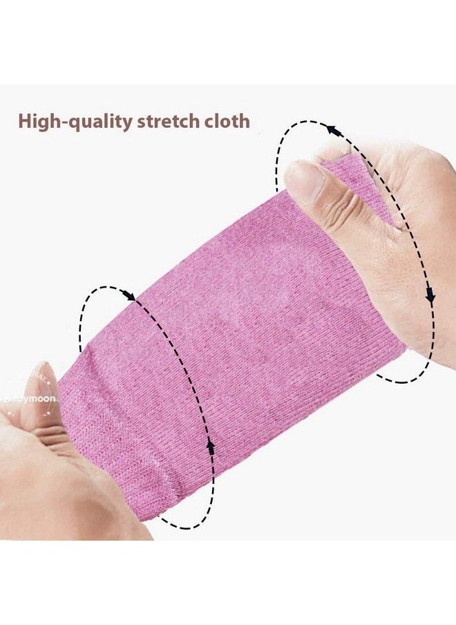 BabyMoon Baby Knee Pads For Crawling Anti Slip Padded Stretchable Elastic Cotton Soft Breathable Comfortable Knee Cap Elbow Safety Protector (Pack Of 3 Pairs Pink Black & Grey)  - Image 5
