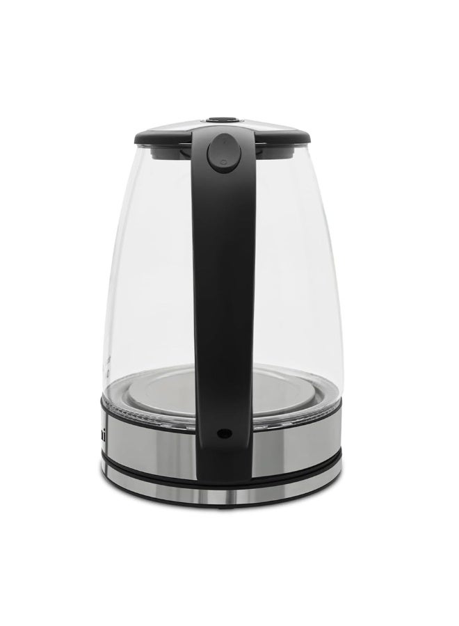 Saachi Electric Glass Kettle with LED Light, Rapid Boil System, Auto Shut-Off & Boil Dry Protection, 360° Cordless Base, Heat Resistant Handle - 1.8 L 1500 W NL-KT-7777G-BK Black - Image 1