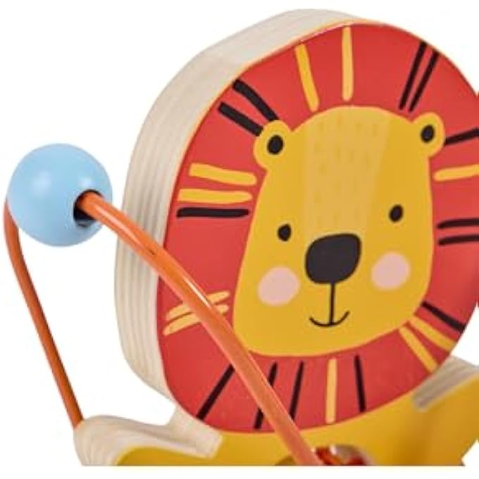 MINI LOOPING PUSH & PULL WOODEN TOY | EDUCATIONAL TODDLER TOYS| FOR LOGICCAL THINGKING AND EYE-HAND COORDINATION | LION | FOR 12M+ - Image 5