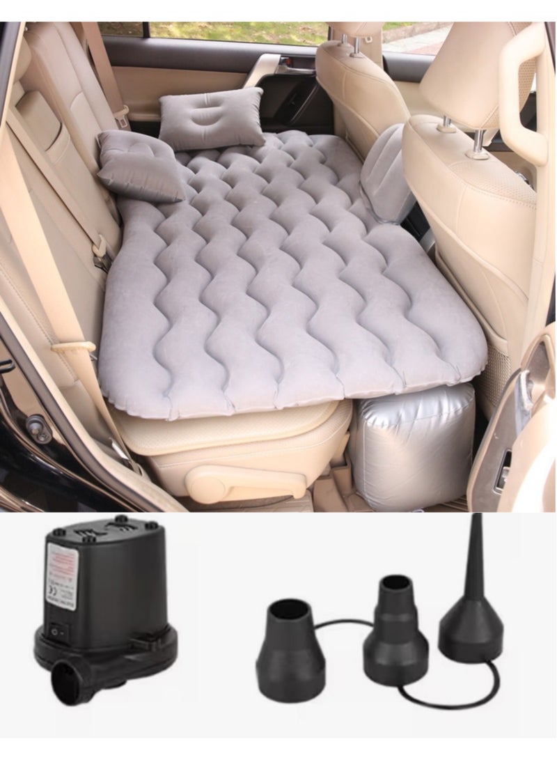 Portable Inflatable Car Back Seat Mattress with 2 Air Pillows & Pump – Travel, Camping & Road Trip Bed - Image 1