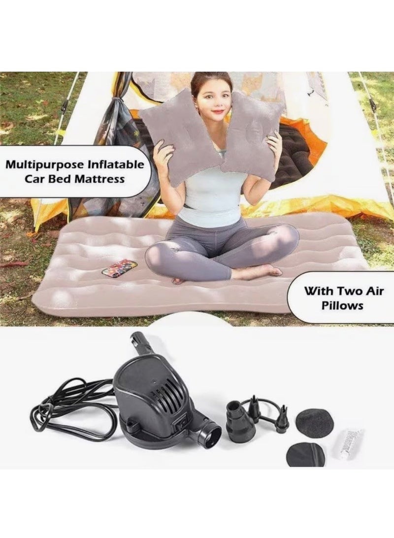 Portable Inflatable Car Back Seat Mattress with 2 Air Pillows & Pump – Travel, Camping & Road Trip Bed - Image 5