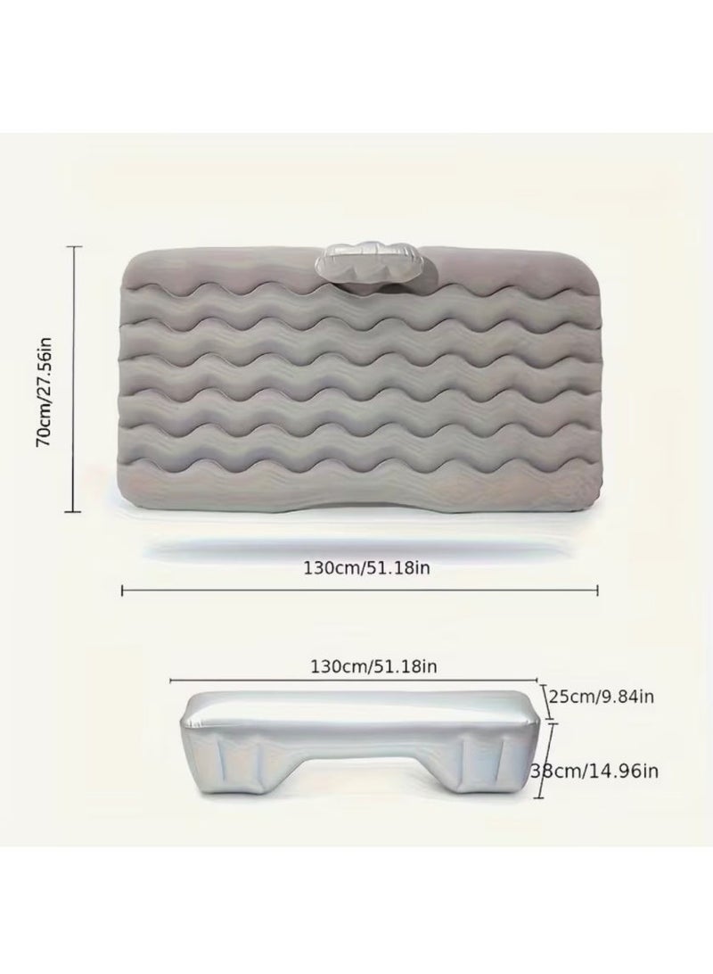Portable Inflatable Car Back Seat Mattress with 2 Air Pillows & Pump – Travel, Camping & Road Trip Bed - Image 2