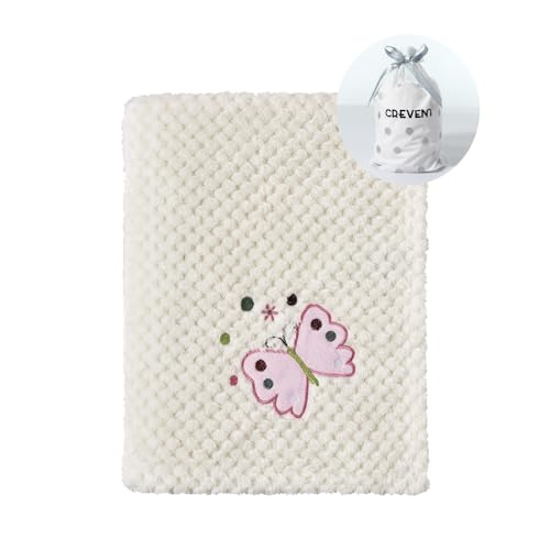 CREVENT Soft Cozy Baby Blankets for Boys Girls + Security Blanket, Set with A Gift Bag Newborn Essentials (Ivory) - Image 2