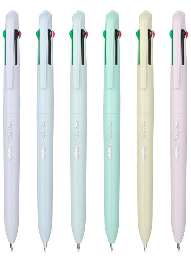 Mr. Pen- Ballpoint Multicolor Pen in One, 4-in-1, 6 Pack, Colorful Ink, Retractable Multi Color Pens All in One - Image 1