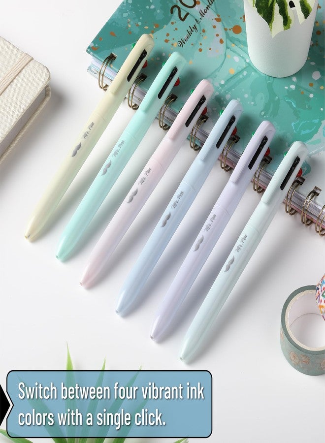 Mr. Pen- Ballpoint Multicolor Pen in One, 4-in-1, 6 Pack, Colorful Ink, Retractable Multi Color Pens All in One - Image 3